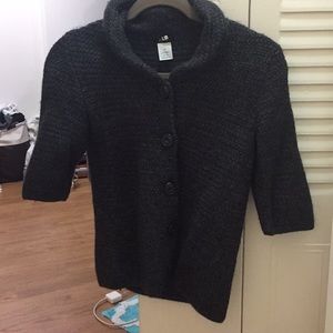 Alpaca short sleeve cardigan